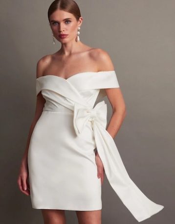 Monsoon Enrique off-shoulder bridal dress ivory