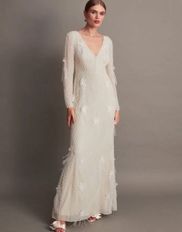 Monsoon Florence embellished bridal dress ivory