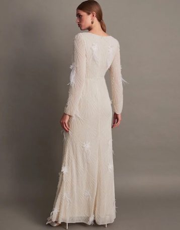 Monsoon Florence embellished bridal dress ivory