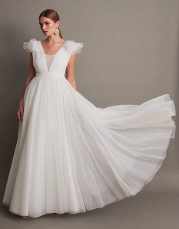 Monsoon Gabriella tulle maxi bridal dress ivory