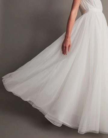 Monsoon Gabriella tulle maxi bridal dress ivory