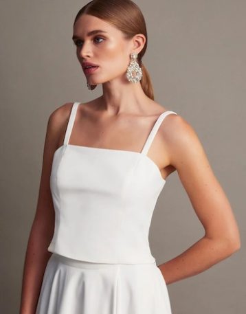 Monsoon Isla bustier bridal top ivory