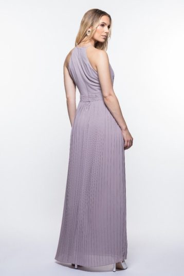 TFNC Serene Microchip Grey Bridesmaid Maxi Dress Mink