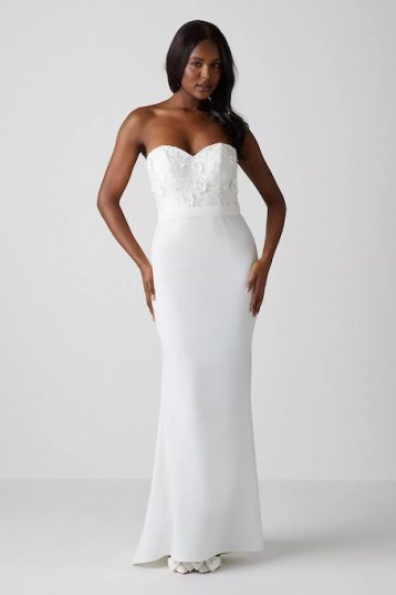 Coast Sweetheart Neck Embellished Fishtail Bridal Dress Ivory