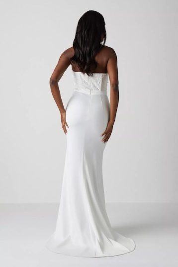 Coast Sweetheart Neck Embellished Fishtail Bridal Dress Ivory