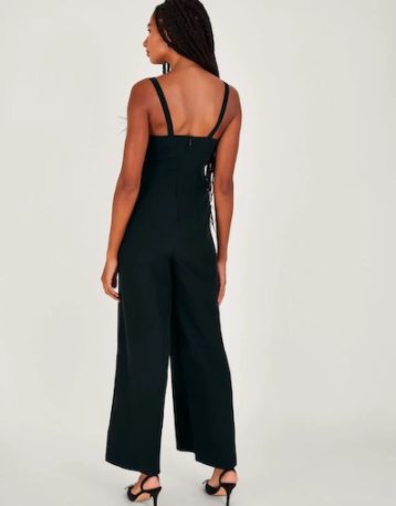 Monsoon Eva feather jumpsuit black