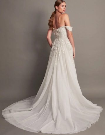 Monsoon Luciane off-shoulder bridal dress ivory