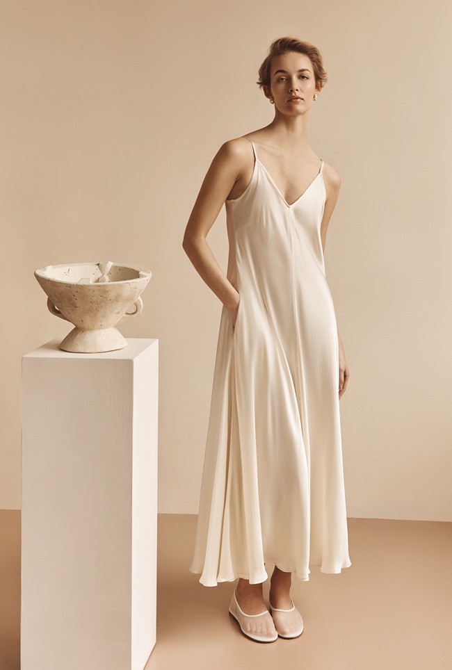 Florrie Satin Maxi Slip Dress, £195