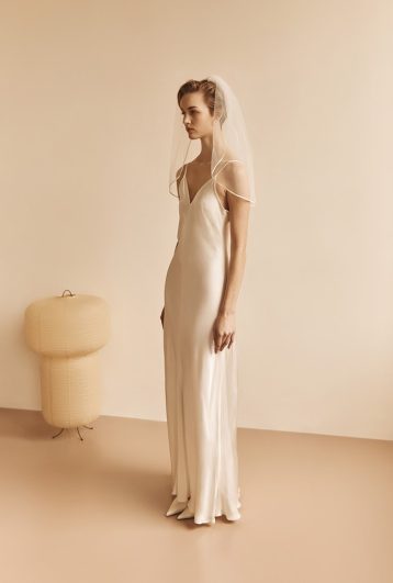 Ghost Eden Satin Maxi Wedding Dress Ivory