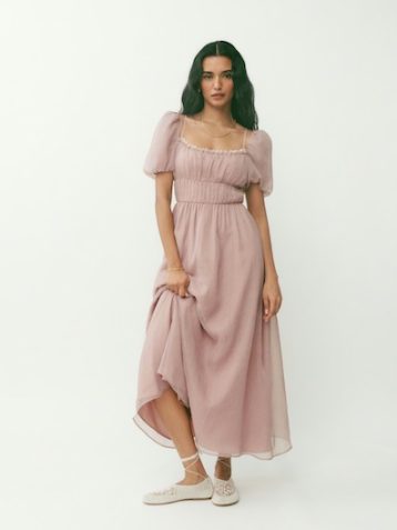 Reformation Mayme Dress Light Pink blush