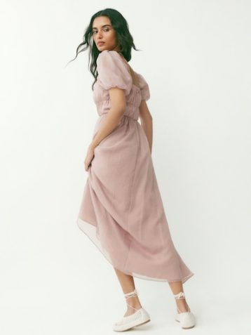 Reformation Mayme Dress Light Pink blush