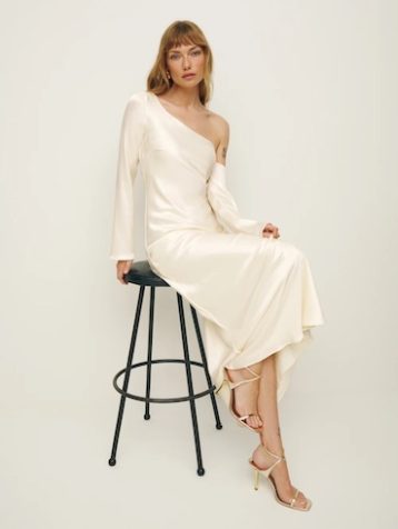 Reformation Agustina Dress Ivory Fior Di Latte