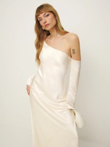 Reformation Agustina Dress Ivory Fior Di Latte