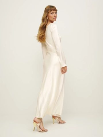 Reformation Agustina Dress Ivory Fior Di Latte