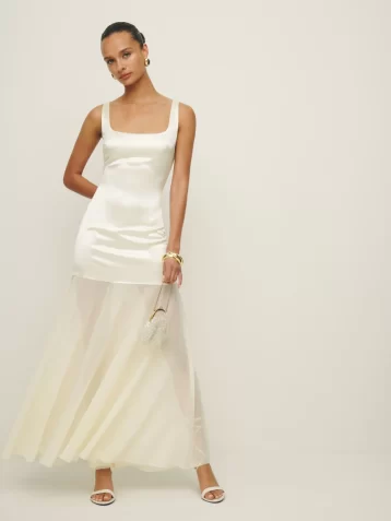 Reformation Zaire Wedding Dress Ivory