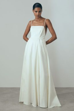 Reiss Atelier Daphne Open Back Bridal Maxi Dress Ivory