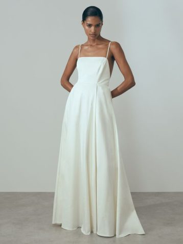 Reiss Atelier Daphne Open Back Bridal Maxi Dress Ivory