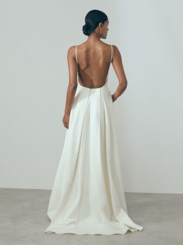 Reiss Atelier Daphne Open Back Bridal Maxi Dress Ivory