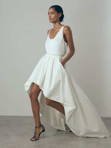 Reiss Eden Atelier Eden High Low Bridal Skirt Ivory