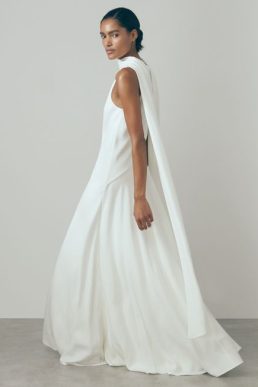 Reiss Keira Atelier Cape Maxi Wedding Dress Ivory