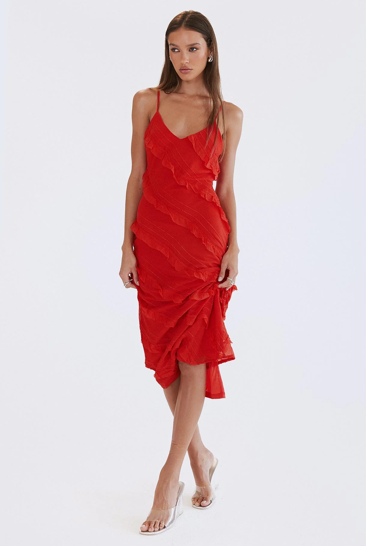 Lars Maxi Dress Red, £64