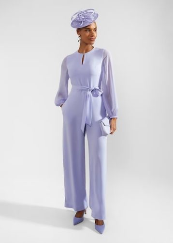 Hobbs Vivian Wide Leg Jumpsuit, Blue Skies lilac