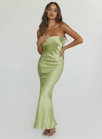 Princess Polly Haley Maxi Dress Green