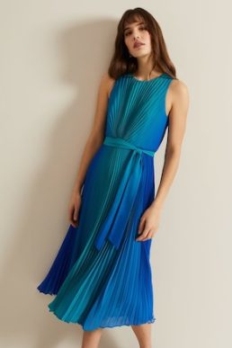 Phase Eight Simara Ombre Dress Multi Blue