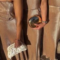 Never Fully Dressed Gold Plisse Luna Dress