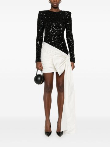 ROTATE BIRGER CHRISTENSEN bow sequinned mini dress