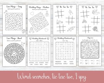 Kids Wedding Activity Pack Kids Wedding Games, Wedding Coloring Pages Printable