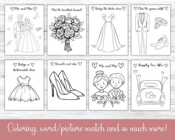 Kids Wedding Activity Pack Kids Wedding Games, Wedding Coloring Pages Printable