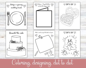 Kids Wedding Activity Pack Kids Wedding Games, Wedding Coloring Pages Printable