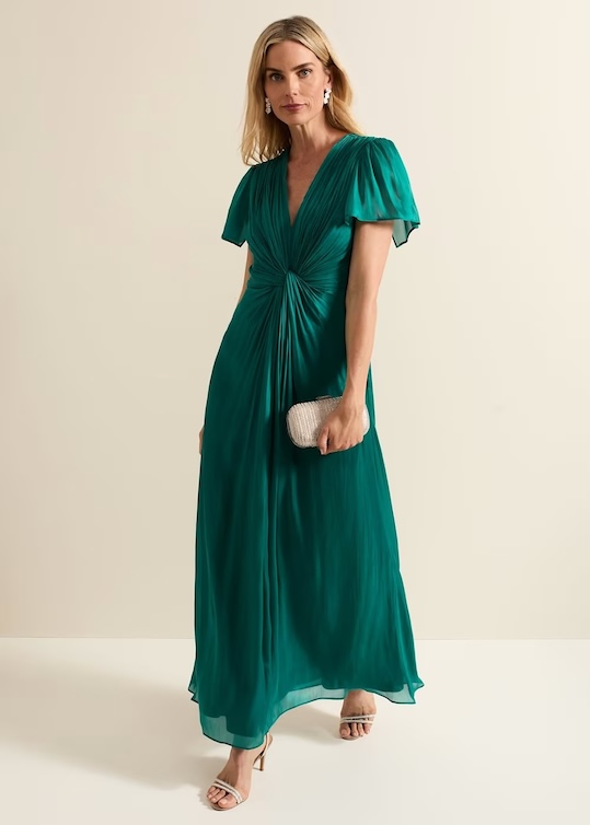 Abbey Green Satin Maxi Dress £299