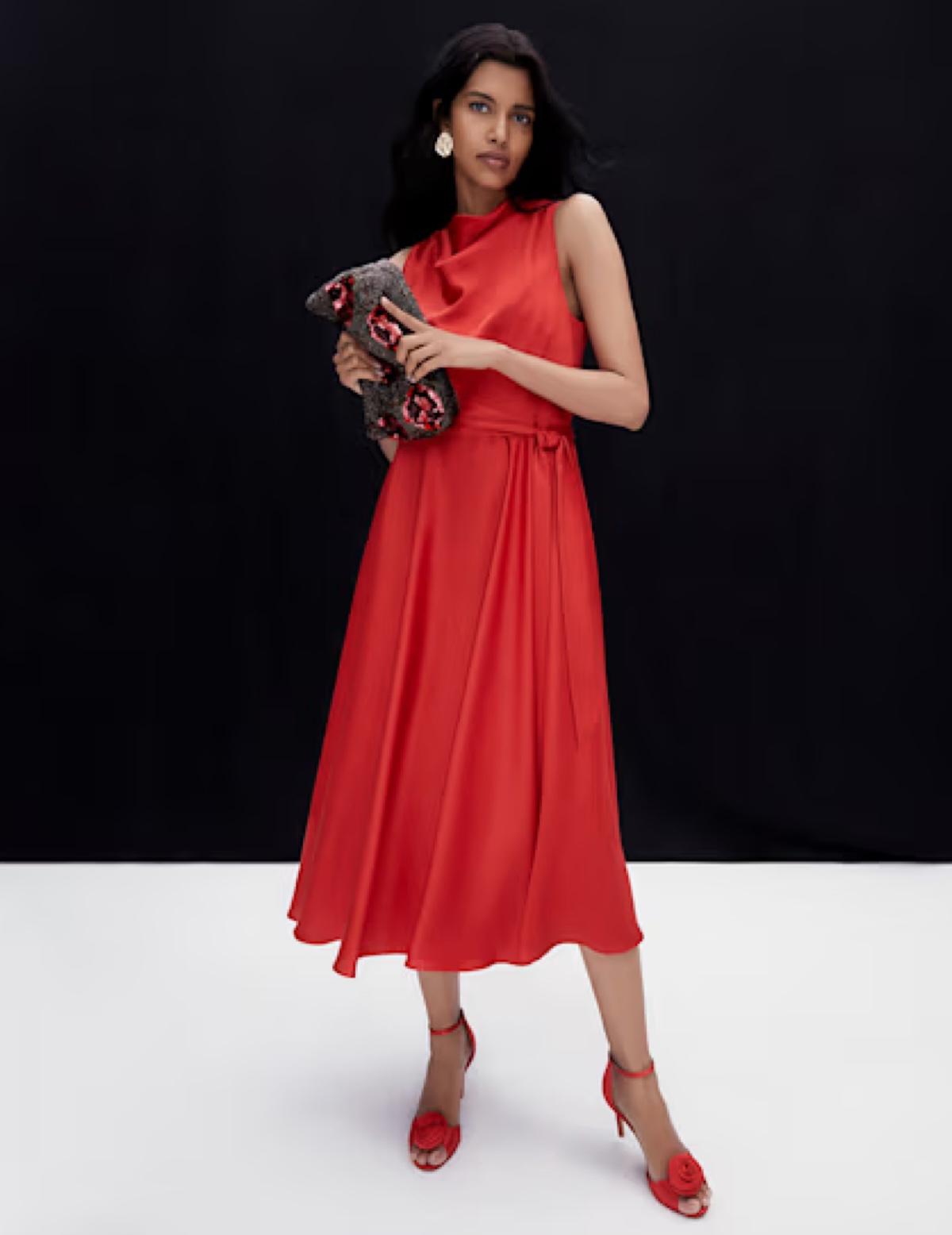 Jasleen Red Satin Dress £149