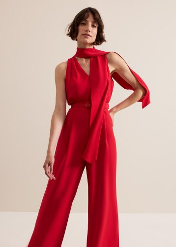 Phase Eight Elika Red Jumpsuit Red