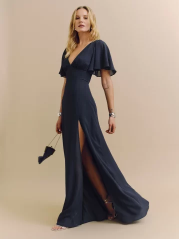 Reformation Shayla Dress Navy