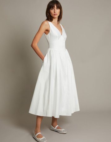 Monsoon Colette midi bridal dress ivory