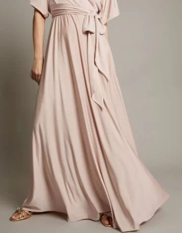 Monsoon Jillian drape bridesmaids dress pink blush - Image 3