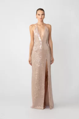 Sau Lee Onyx Gown, Nude