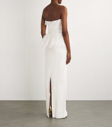 ALESSANDRA RICH Bow-Detail Maxi Dress White