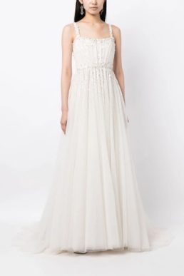 Jenny Packham Astrid embellished-tulle bridal gown White