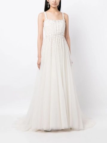 Jenny Packham Astrid embellished-tulle bridal gown White