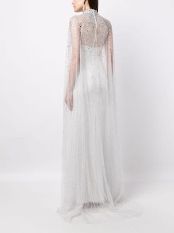 Jenny Packham Ingrid crystal-embellished gown dress Ivory