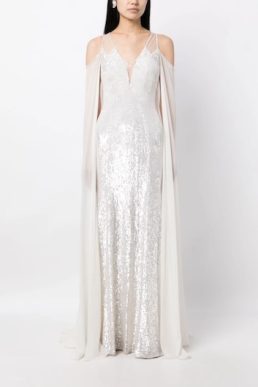 Jenny Packham Maria sequin-embellishment dress Ivory