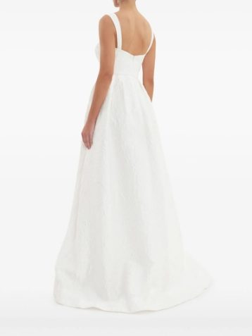 Rebecca Vallance Esther strap gown Ivory