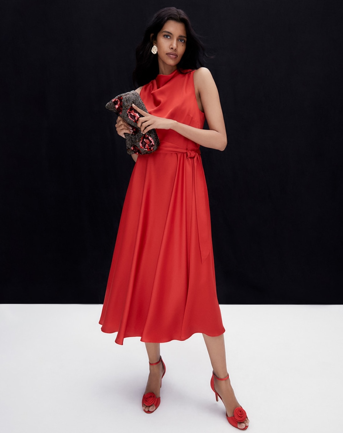 Jasleen Red Satin Dress £149