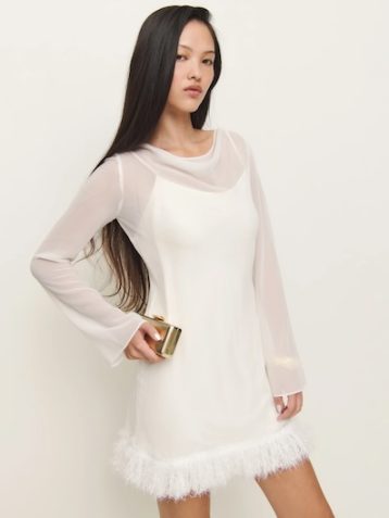 Reformation Tetty Dress Ivory