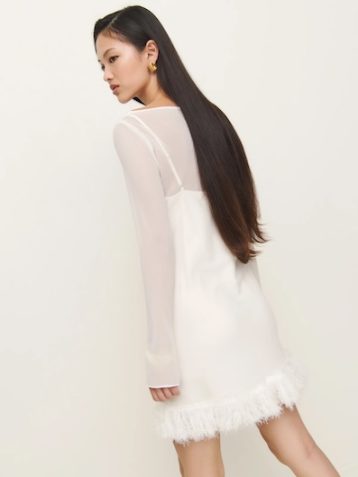 Reformation Tetty Dress Ivory