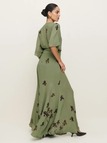 Reformation Winslow Dress Green Floral